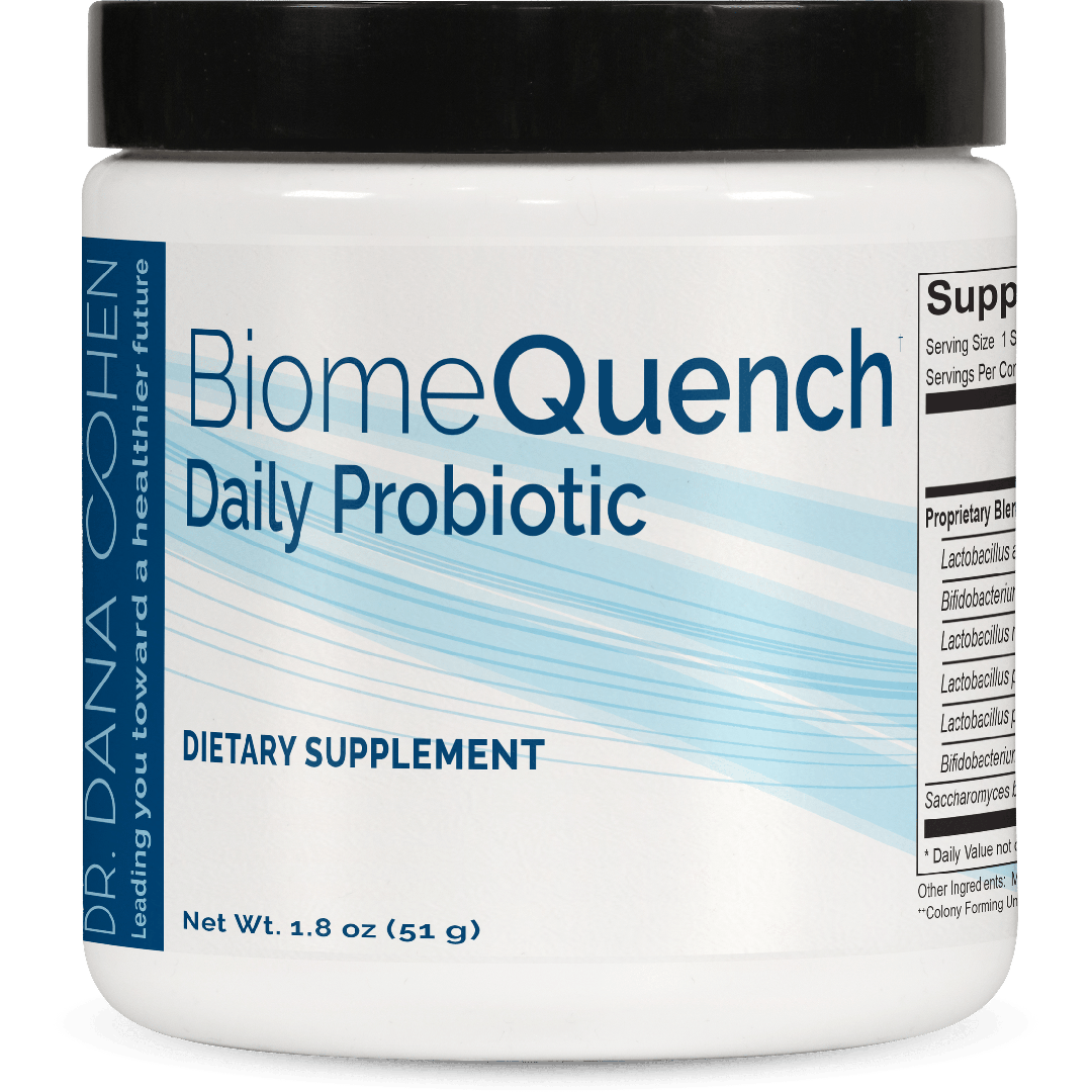 BiomeQuench premium probiotic supplement powder - promotes digestive health, strengthens immune function, and supports a balanced gut microbiome with Lactobacillus acidophilus, Lactobacillus paracasei, Bifidobacterium bifidum, and Saccharomyces boulardii.