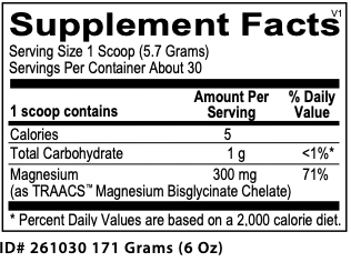 MagQuench Supplement Facts